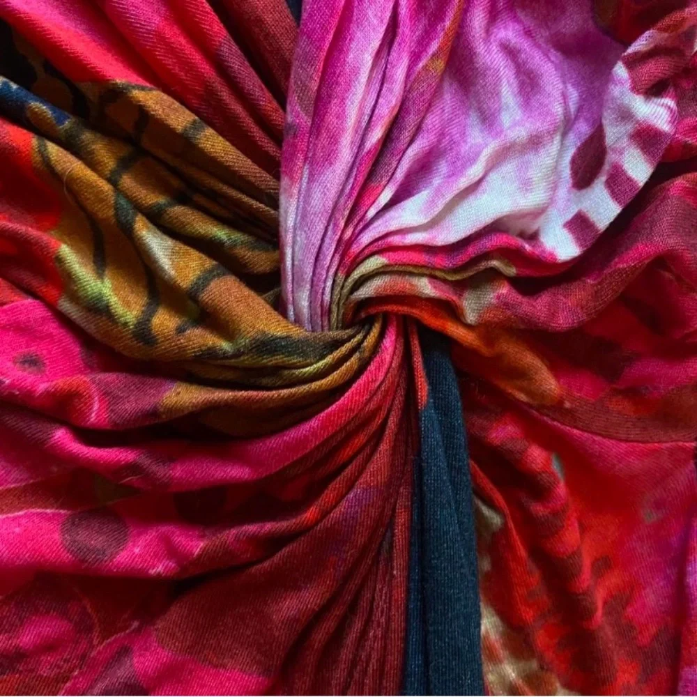 Vintage Desigual Abstract Floral One Shoulder Dress - Picture 5 of 8